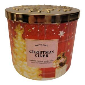 Bath and Body Works Christmas Cider White Barn Scented 3-Wick Candle